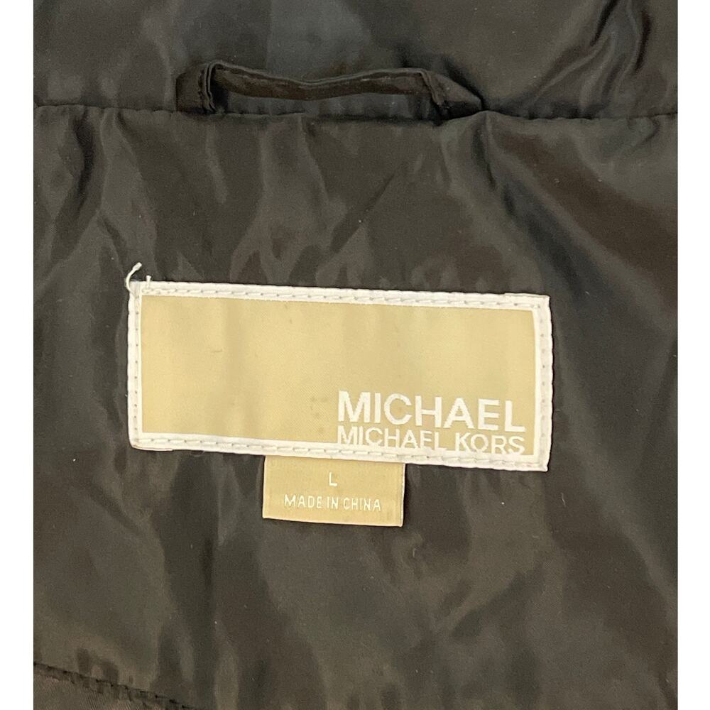 Michael Kors Quilted Long Sleeve Full Zip Jacket Color Black Size L - Picture 3 of 8